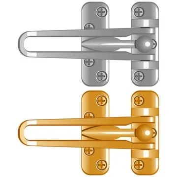 Door Security Chain Stock Illustration