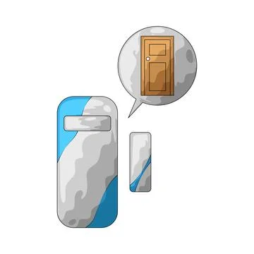 Door sensor illustration Illustrazione stock