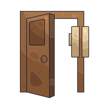 Door sensor illustration Stock Illustration