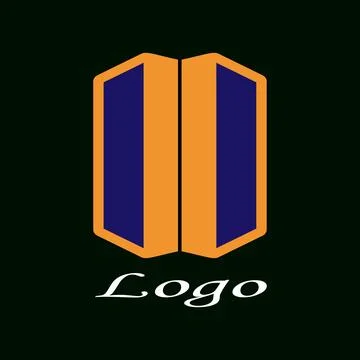 Door-shaped abstract logo Stock Illustration