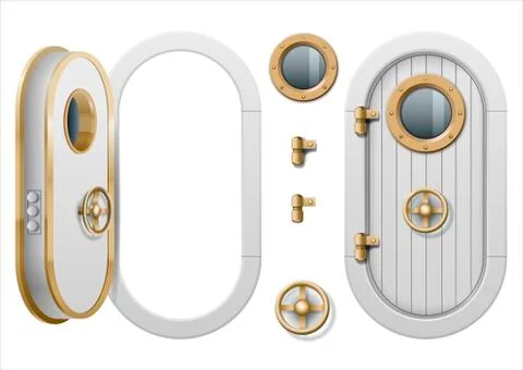 Door of the ship Stock Illustration