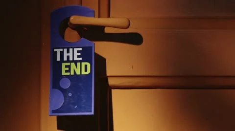 Door sign - The End Video stock 11963679