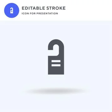 Door Sign icon vector, filled flat sign, solid pictogram isolated on white, logo Stock Illustration