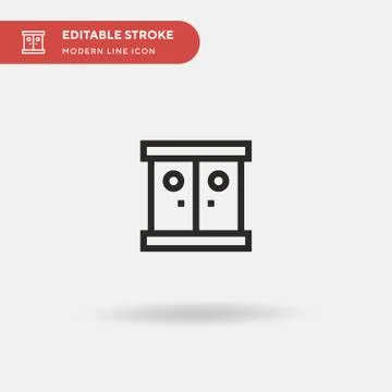 Door Simple vector icon. Illustration symbol design template for web mobile U Stock Illustration