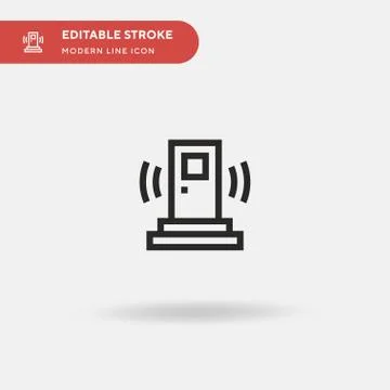 Door Simple vector icon. Illustration symbol design template for web mobile U Stock Illustration