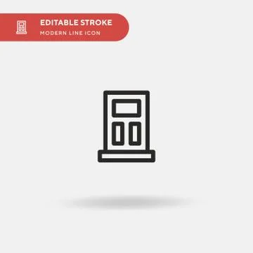 Door Simple vector icon. Illustration symbol design template for web mobile U Stock Illustration