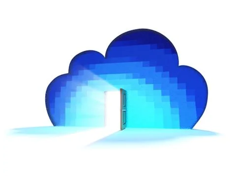 Door to sky Stock Illustration