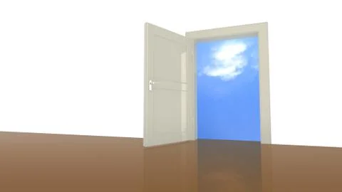 Door to the sky Stock Illustration