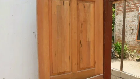 Door split in two 4k full HD footage Stock Footage 119760002