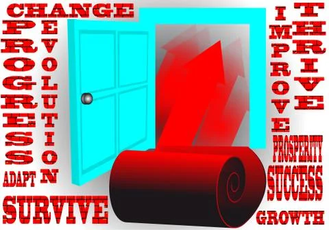 Door to success Stock Illustration