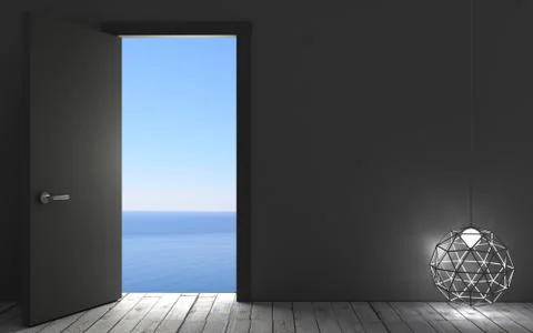 Door in the summer Stock Illustration