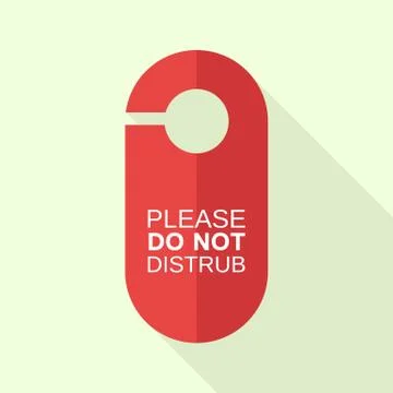 Door tag label icon, flat style Stock Illustration