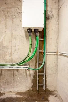 Door in the technical area Stock Photos