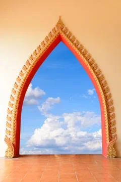 The door thai style Stock Illustration