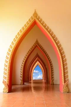 The door thai style Stock Illustration