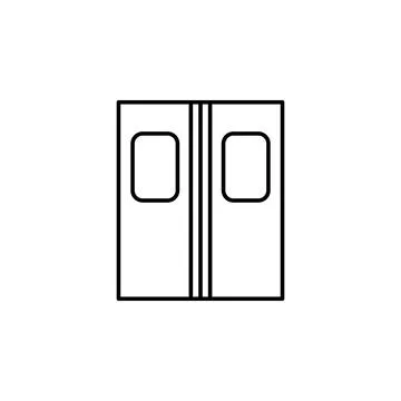 Door train icon. Element of train station icon Illustration