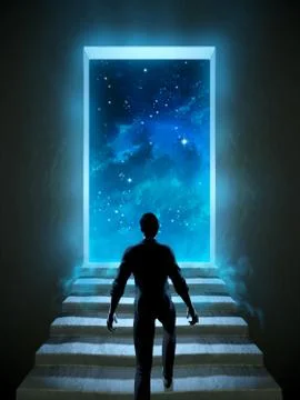 Door to universe Stock Illustration