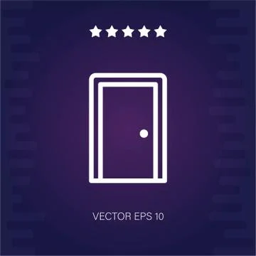 Door vector icon Stock Illustration