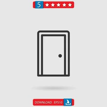 Door vector icon Illustrazione stock