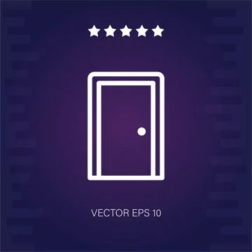 Door vector icon Stock Illustration