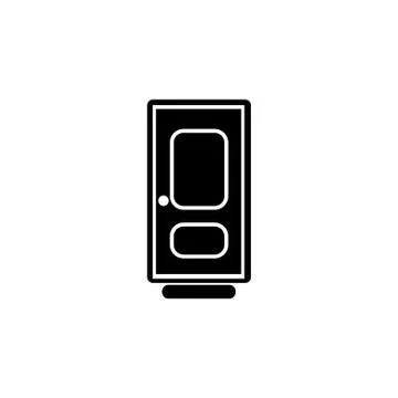 Door vector icon. vector illustration black on white background Stock Illustration