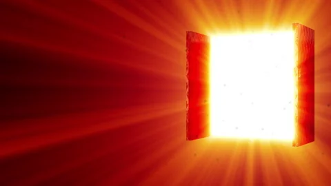 Door walkway glow light open animation Stock-Footage 146843721