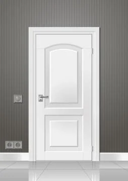 Door in the wall Stock Illustration