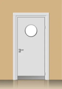 Door in the wall Stock Illustration