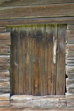 Door on wall. Stock Photos