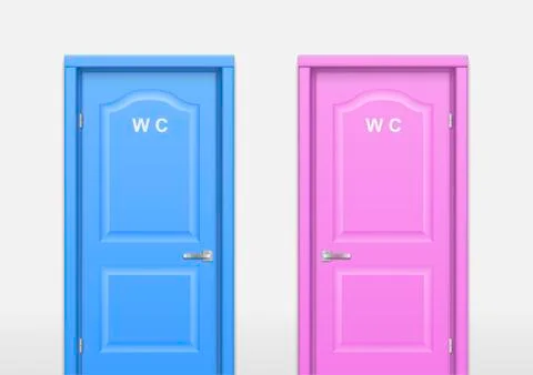 Door wc in the interior Stock Illustration
