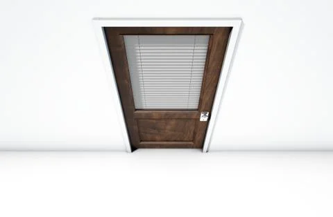Door In White Room Stock Illustration