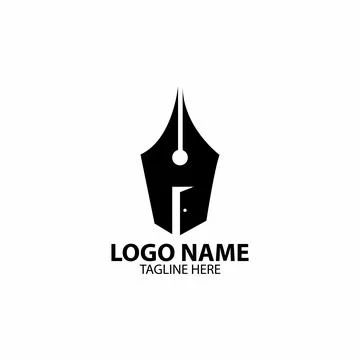 Door writer  logo design vector Stock Illustration