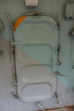 Door on ww2 ship Stock Photos