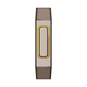 Doorbell button cartoon style vector illustration Stock Illustration