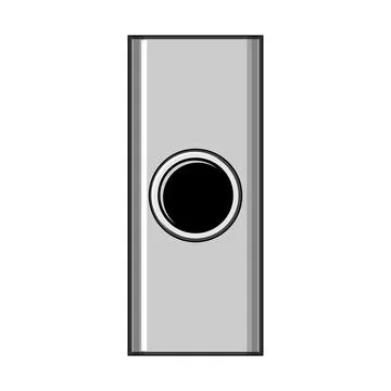 Doorbell button icon inviting home visitors 스톡 일러스트