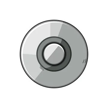 Doorbell button illustration symbolizing call and contact Illustrazione stock