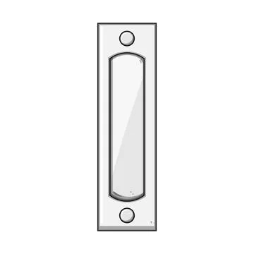 Doorbell button object with name plate space Stock Illustration