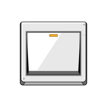 Doorbell button ringing for home access notification Stock Illustration