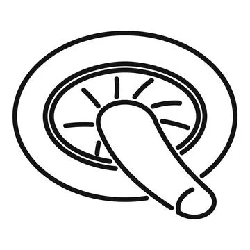Doorbell button ringing for service help desk Illustrazione stock