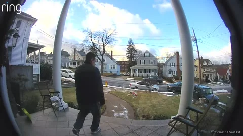 Doorbell Cam Captures Man Slipping And F... | Stock Video | Pond5