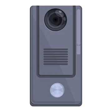 Doorbell intercom icon cartoon vector. Video system Stock Illustration