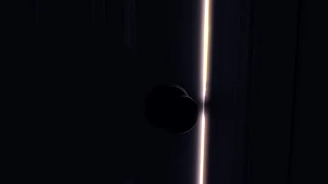 Doorknob Closeup as Light Illuminates Behind Closed Door Covered in Darkness 스톡 동영상 297877208