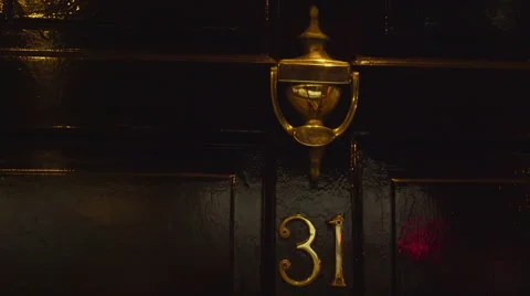 A doorknob on the house in Belfast Stock Footage 67556698