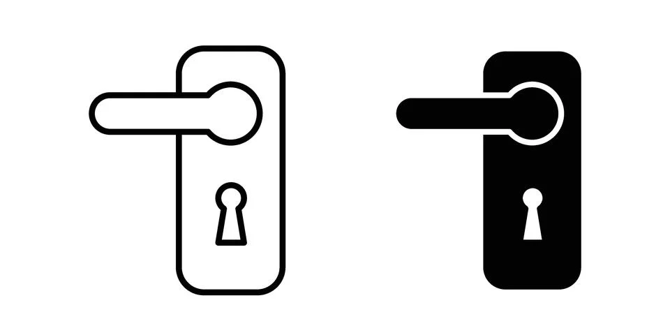Doorknob icon design. Simple Vector illustrations.. Stock Illustration