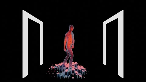 Doors Abstract Geometry Visual effect Perfect Loop Stock Footage 244688964