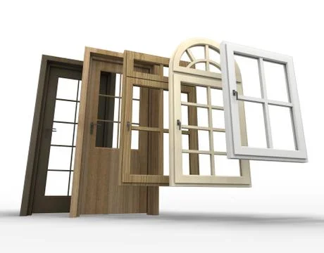 Doors and windows selection Stock Illustration