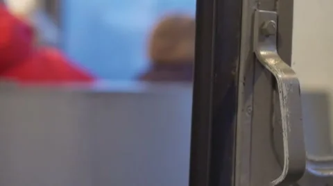 Doors are closing. Electric train car. Stock Footage 58149472