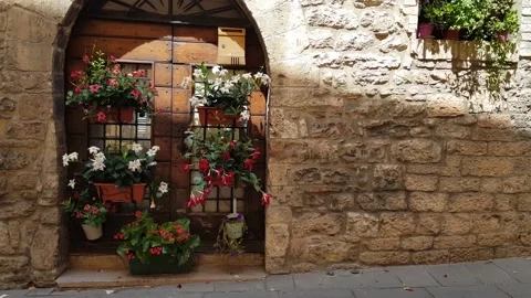 Doors in Assisi, Italy Stock Footage 204726173