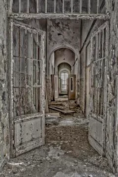 The doors of the hell asylum Foto stock