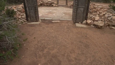 The doors of llentia in Ibiza 스톡 동영상 102482638